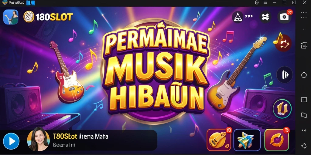 Screenshot permainan 180SLOT menampilkan momen bermain musik yang seru.
