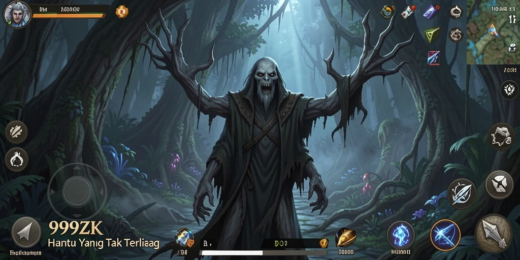 Tangkapan layar menampilkan suasana mencekam gameplay 999ZK.