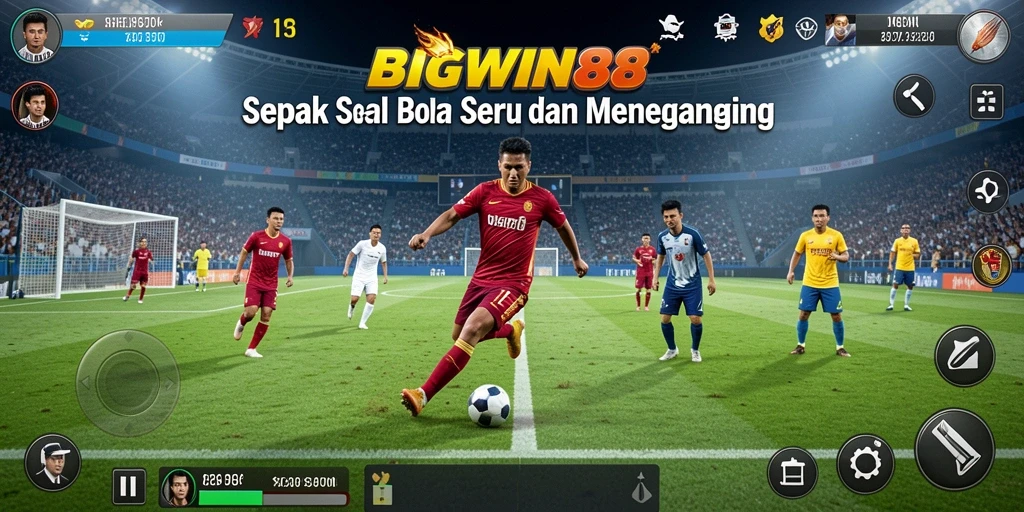 Tampilan gameplay menarik dalam game sepak bola BIGWIN88.