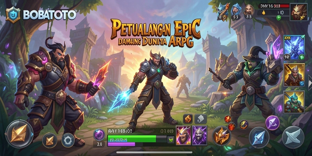 Tampilan gameplay ARPG BOBATOTO yang seru dan mendebarkan.