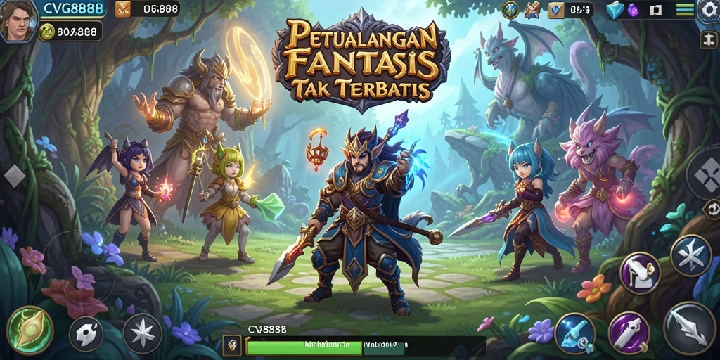 Gameplay seru dan penuh aksi dalam CVG8888.