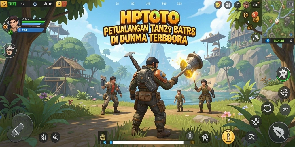 Screenshot gameplay HPTOTO menunjukkan petualangan mendebarkan di dunia terbuka.