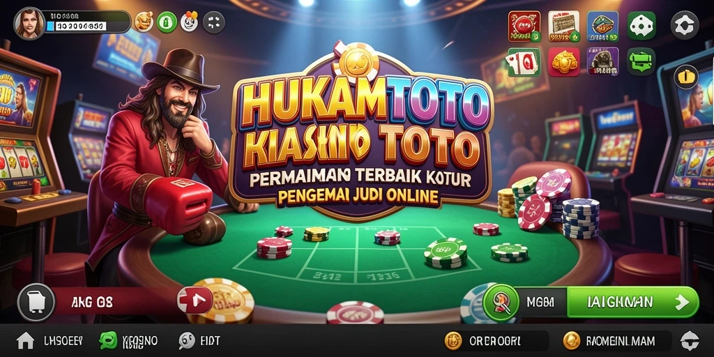 Screenshot utama HUKUMTOTO menampilkan aksi seru permainan Kasino.