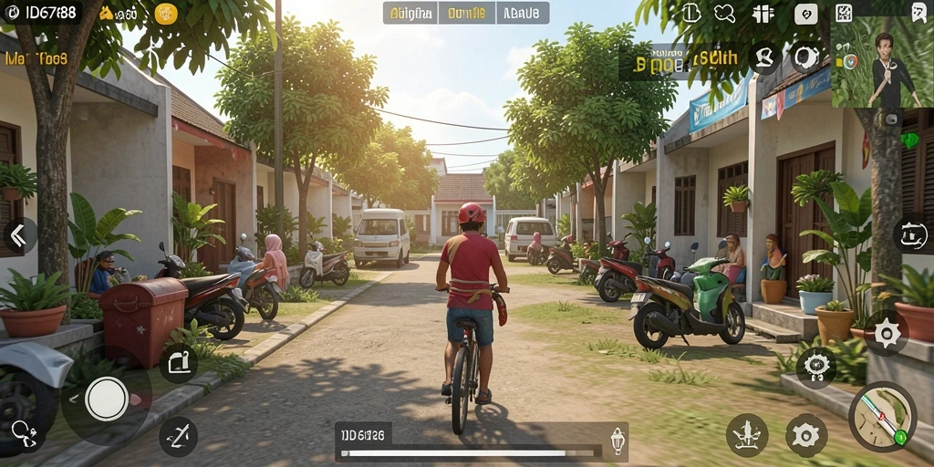 Tampilan gameplay menarik dari ID6788 yang menggambarkan simulasi kehidupan sehari-hari.