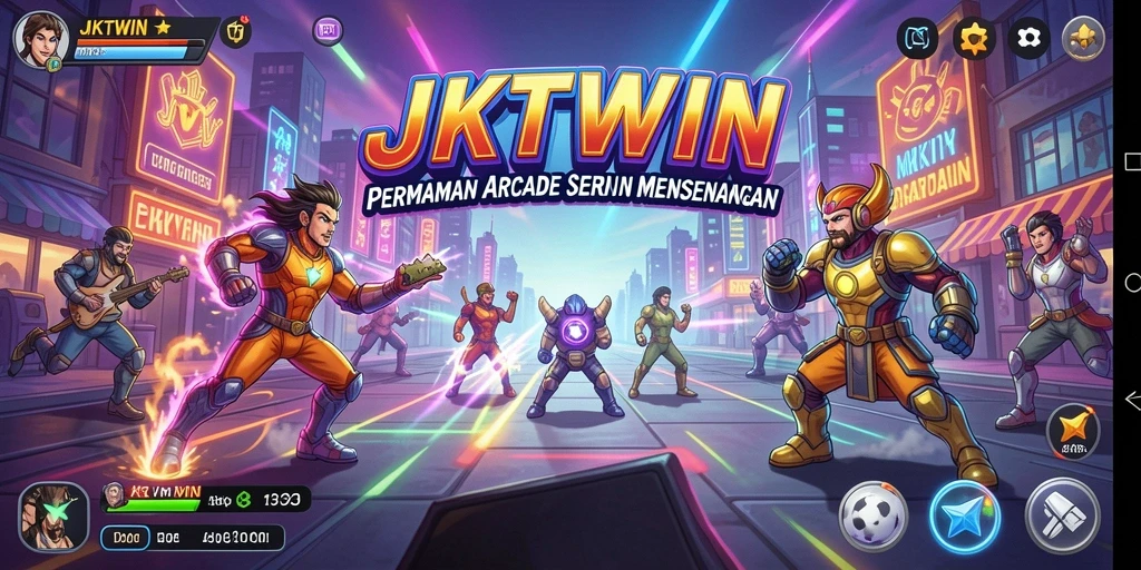 Screenshot gameplay JKTWIN menampilkan aksi seru dalam permainan Arcade.