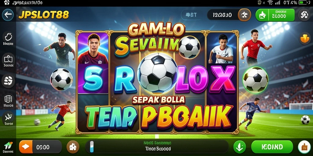 Tampilan menarik dari gameplay sepak bola yang mengasyikkan.