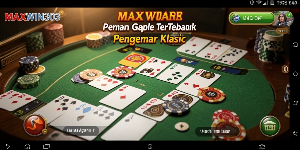 Screenshot gameplay MAXWIN303 yang menunjukkan keseruan bermain Gaple.