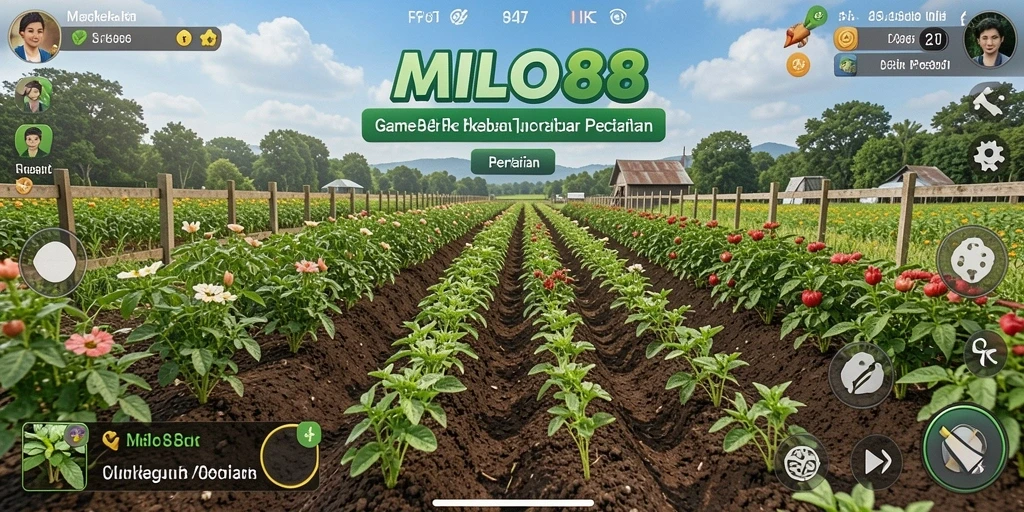 Tampilan gameplay <strong>MILO88</strong> yang seru dan interaktif dalam bertani.