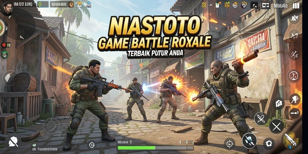 Tampilan seru gameplay NIASTOTO dalam pertempuran Battle Royale.