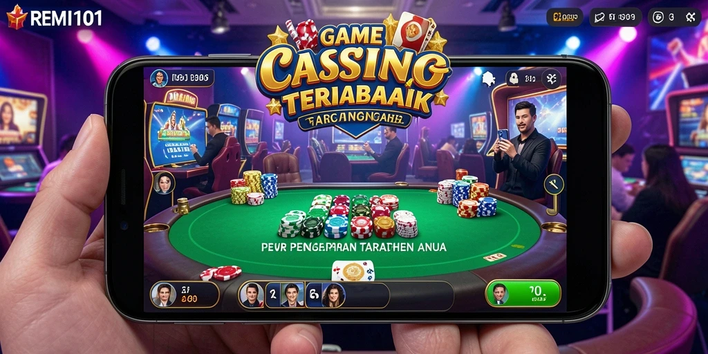 Screenshot utama REMI101 yang menunjukkan dealer live dalam aksi.