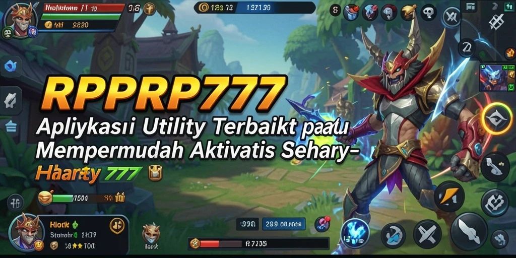 Tampilan utama RPRP777 dengan fungsi-fungsi utility yang menarik.