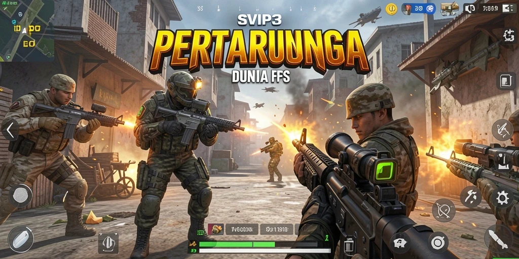 Screenshot menampilkan aksi gameplay intens dan realistis di SVIP3.